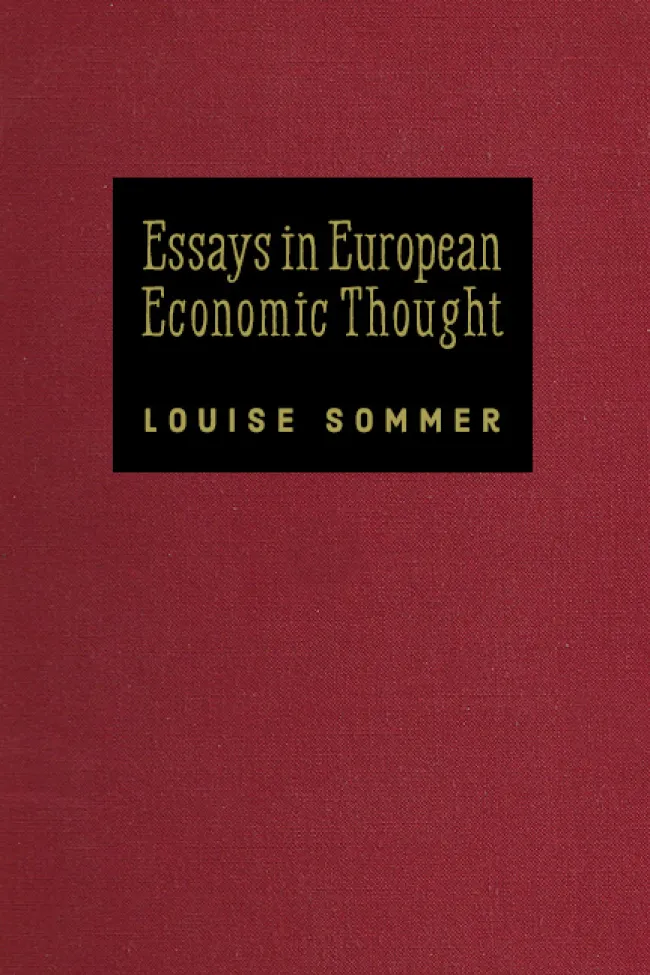 Essays in European Economic Thought by Louise Sommer